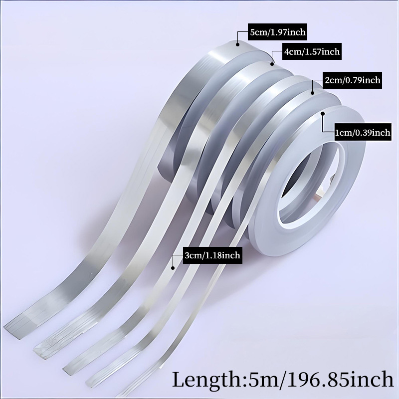 Image of Ins Light Brushed Tile Edge Line | Self-adhesive Waterproof Seam Decoration Strip, Brushed Golden/silver/black 3-color, Living Room Kitchen Bathroom Floor Seam Tool, Low-cost Texture