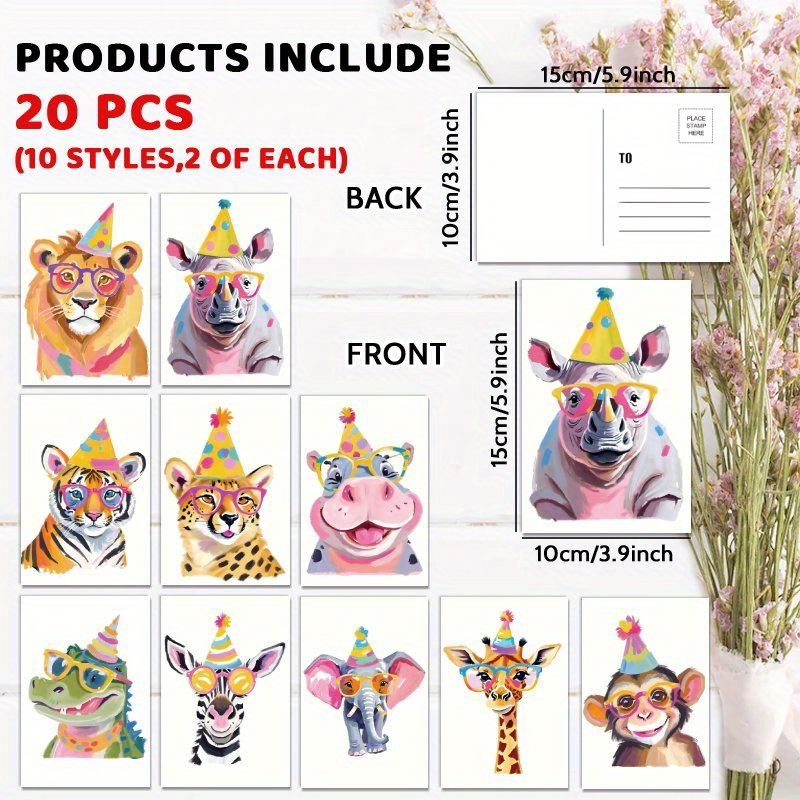 TEMU Upgraded Thick Paper 20pcs Postcard, Unique Everyday Gift For Family & To Congratulate Birthdays And Thank You With Positive Affirmation – An