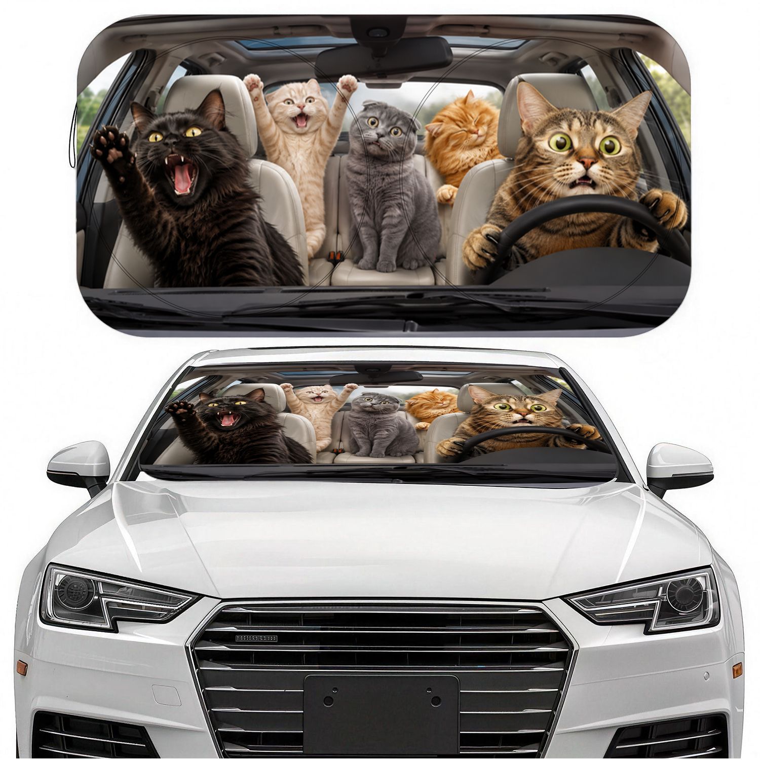 TEMU Car Windshield Sunshade, Windshield Uv-blocking Sun Visor Protector, Foldable Sun Shield, Keeps The Vehicle Cool, Enhanced Uv Heat Reflection,