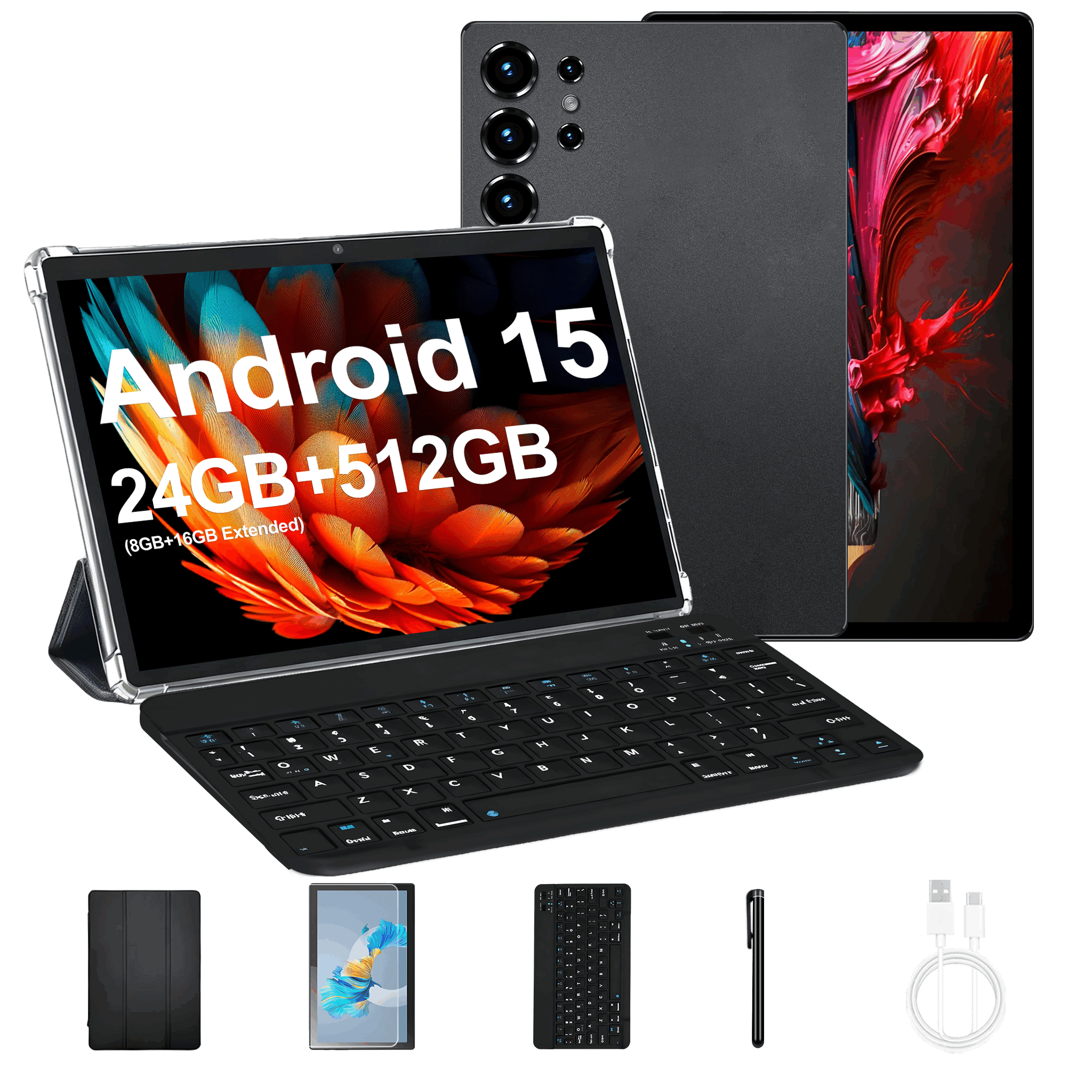 Christmas Bundle: 10.1 Inch 4g Calling Tablet, 24gb(8gb+16gb Expansion) 512gb Storage, All Specs Included, 6000mah, 15, To Buy, !