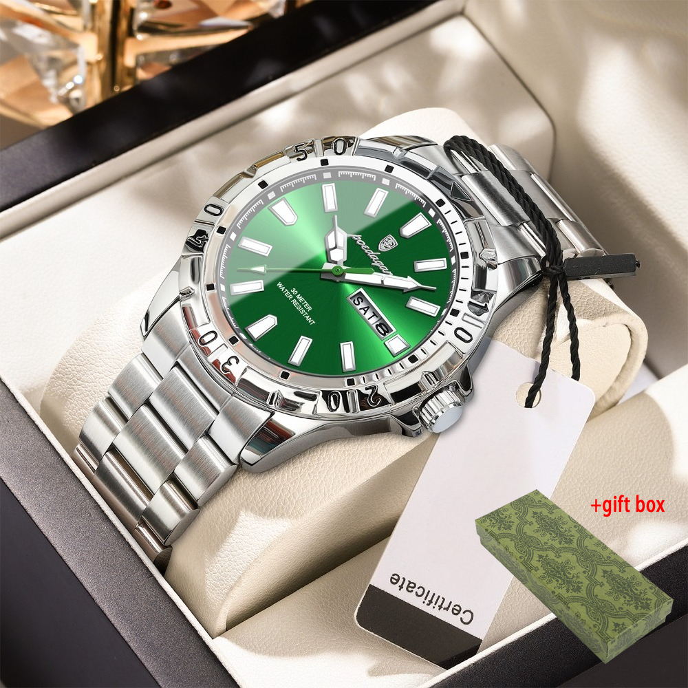 Image of Luxury Men's Watch, Date & Day , Function, Back To School College Student Wristwatch, Outdoor Mountaineering Camping Running Sports Watch, Christmas Halloween Gift For Men