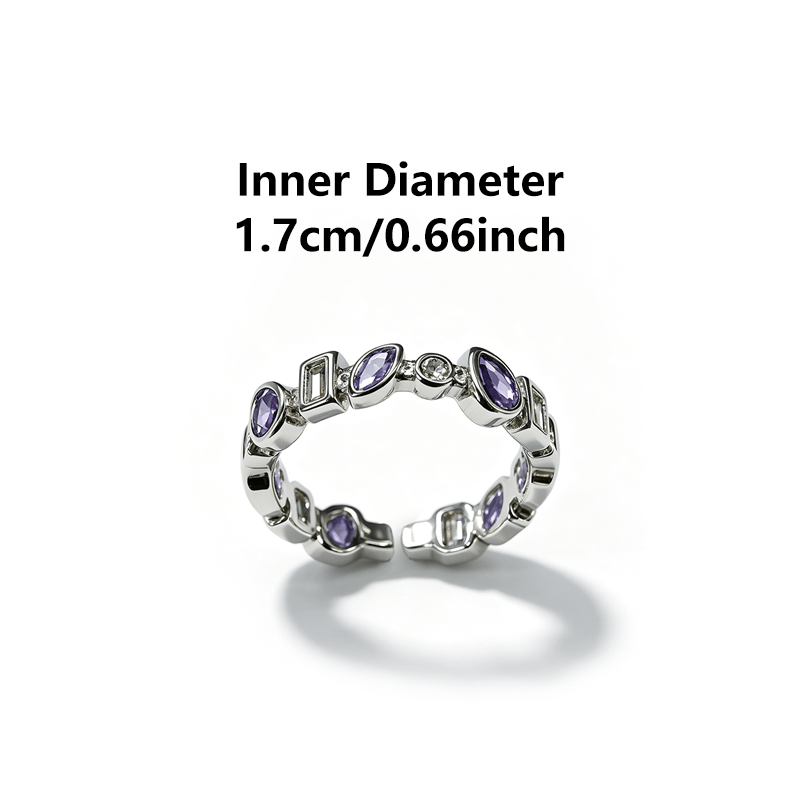 Multi-Style Vintage Mixed Cut Gemstone Ring with Zirconia