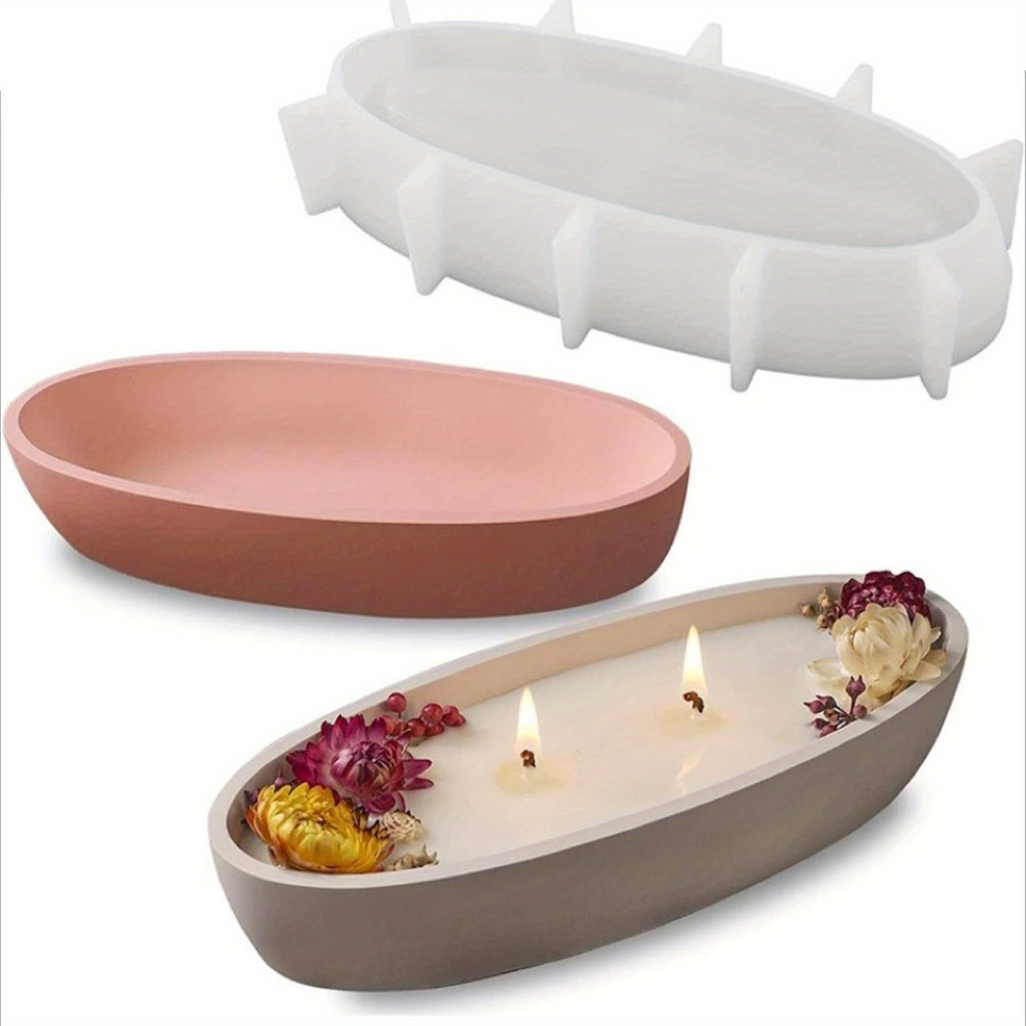 E-shop DIY Bootförmige Kerzenhalter Silikonform, Epoxidharz Form, Gips Zement Form, Ideal für Bootförmige Dekorationen, Raumdekoration, Atmosphäre