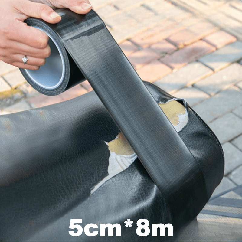 TEMU 8/15m High Cloth Base Tape, Thickened Single-sided Self-adhesive Repair Patch For Car Seat Sofa Cushion