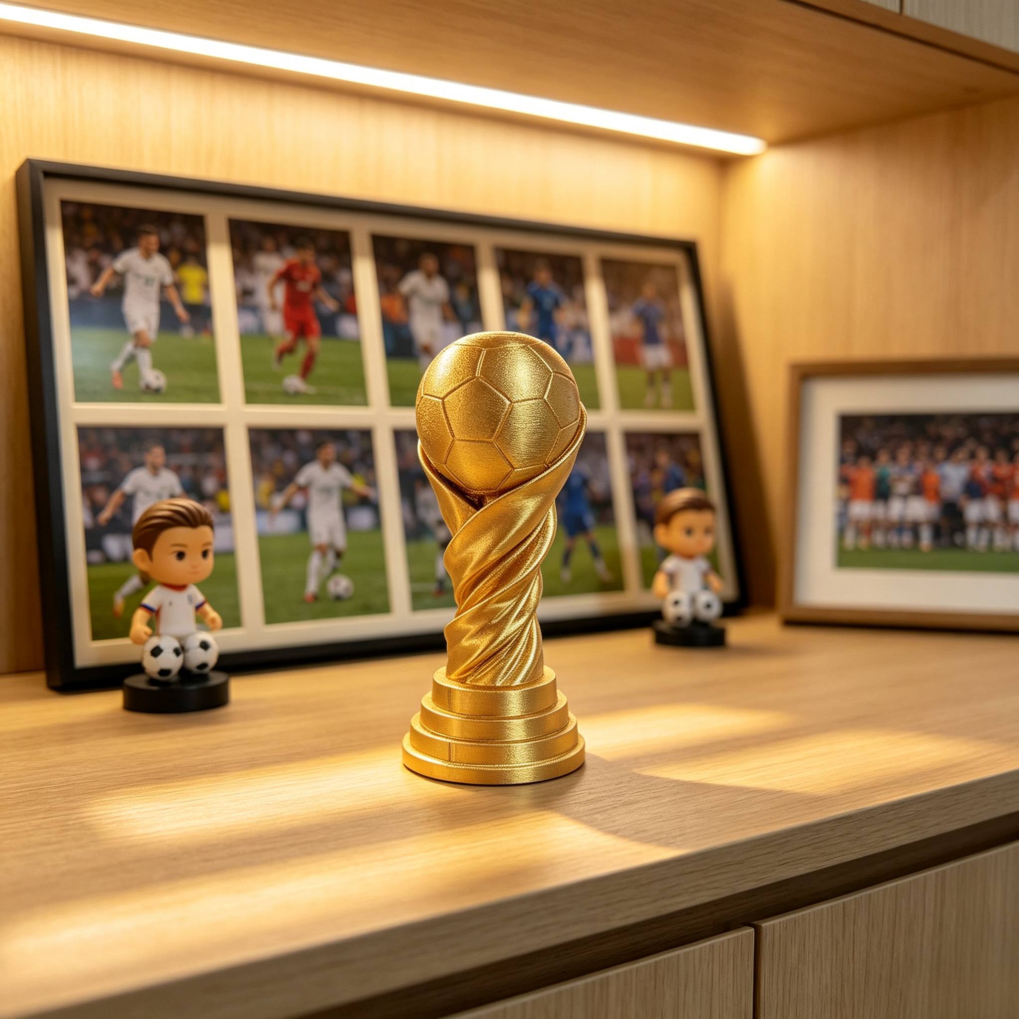TEMU statuina da di calcio, per arredo sportivo e premi per partite di calcio, adatta per decorare soggiorni, camere da letto e scrivanie, un regalo
