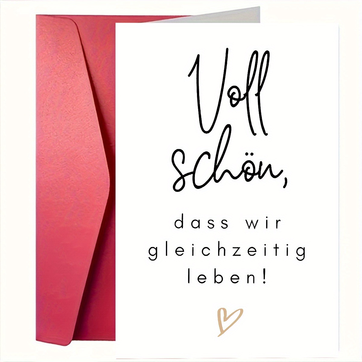 1pc Simple Words Their Emotions, To Live In Era, Smooth On The Front And Glossy On The Back, German Language Type, Anniversary