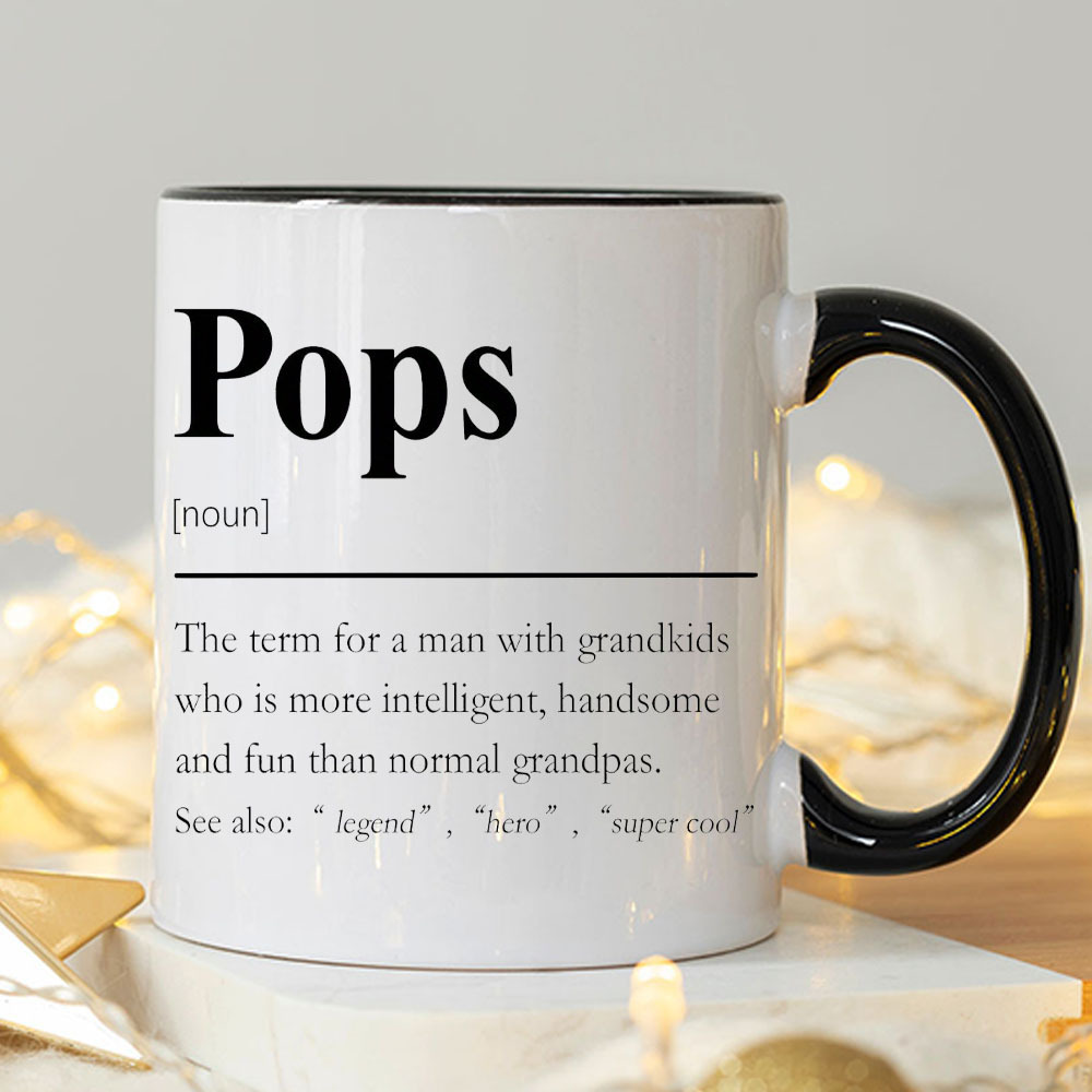 Funny Grandpa Mug - 11 Oz Ceramic Cup, TOP GRANDPA Design, Microwave & Dishwasher Safe, Perfect Gift From Grandkids