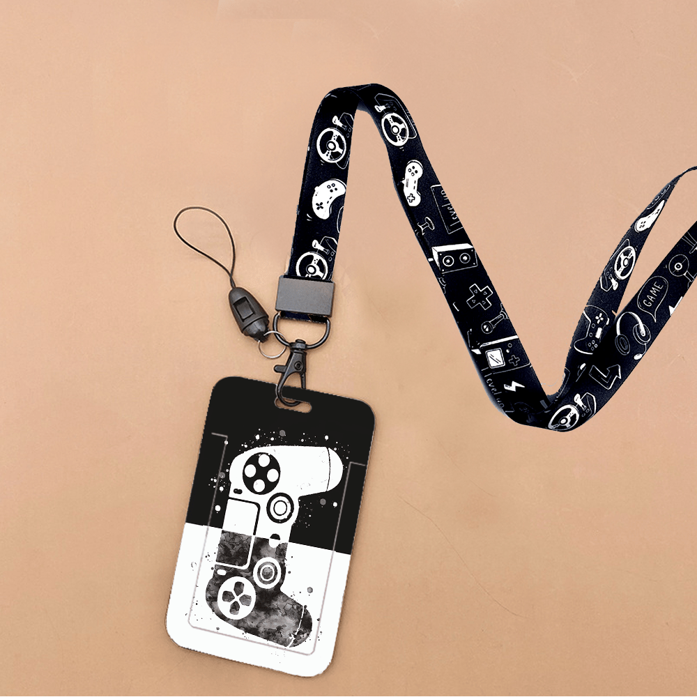 Image of 2d Game Players Business Card Holder Name Badge Hanging Rope Id Card Holder Neck Strap Bus Card Certificate Holder Gift