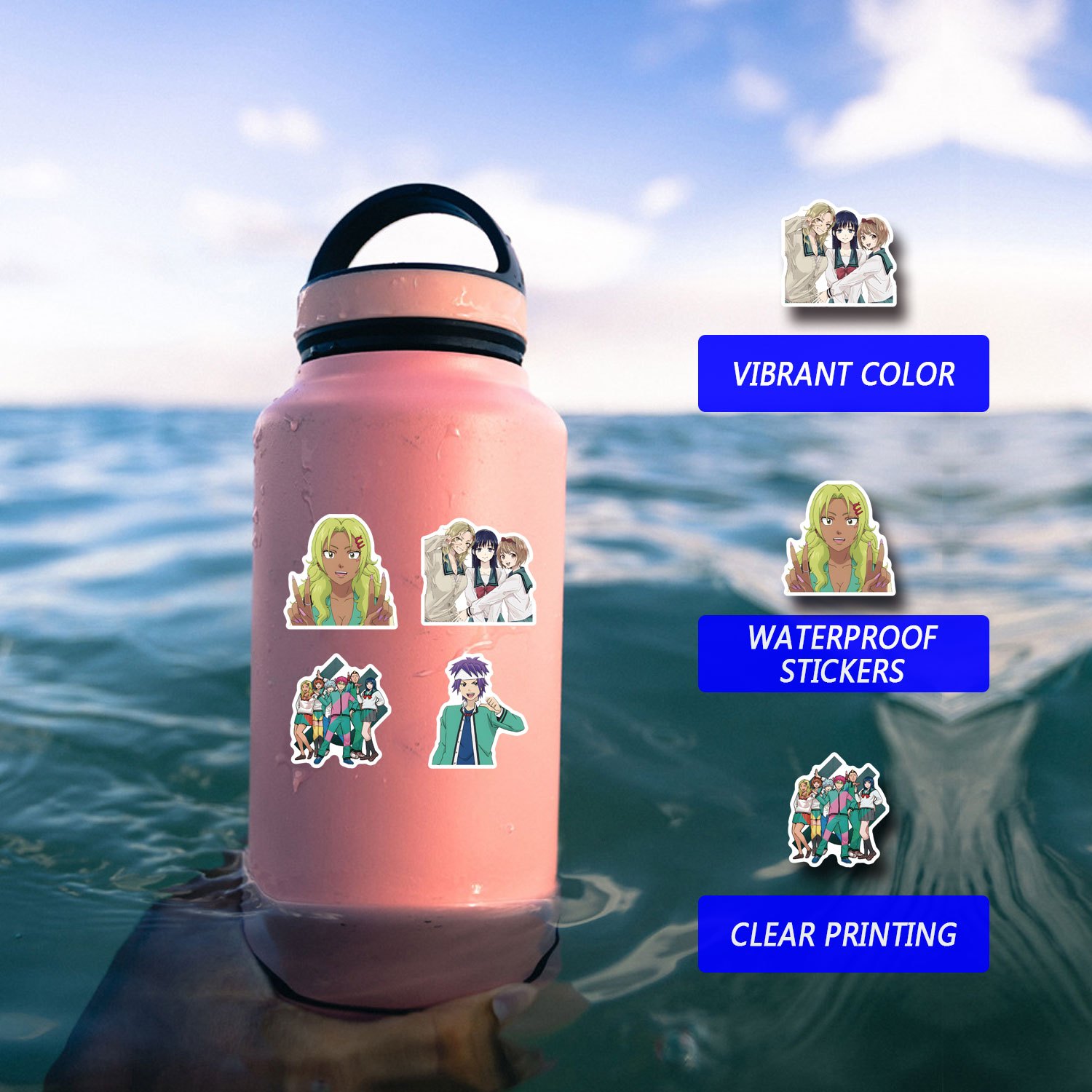 Stick it to Thirst: How Anime Stickers Can Elevate Your Water Bottle Game