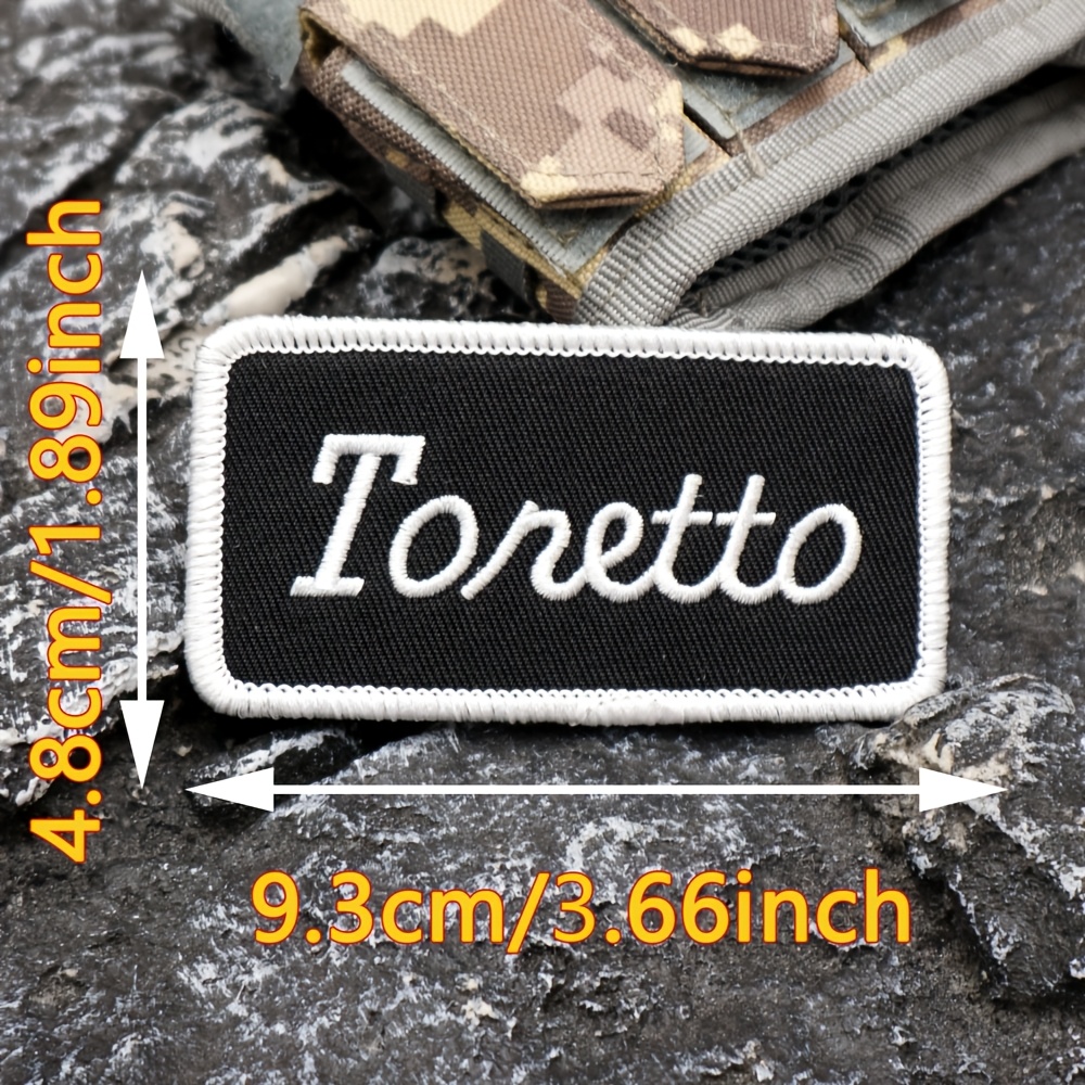TEMU 1pc Vintage Letter Embroidered Patch, Easy Tactical, Outdoor Backpack Clothing Patch, Featuring Surfaces, Suitable For Decorating Outdoor