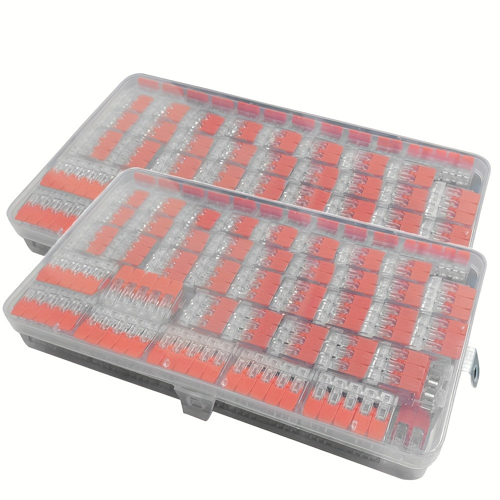 E-shop 90/180-teiliges Steckverbinder-Set, Kupfer-Hebelmutter-Set mit Hülse für Kabelschuhe, PVC-Isolierung, wiederverwendbar