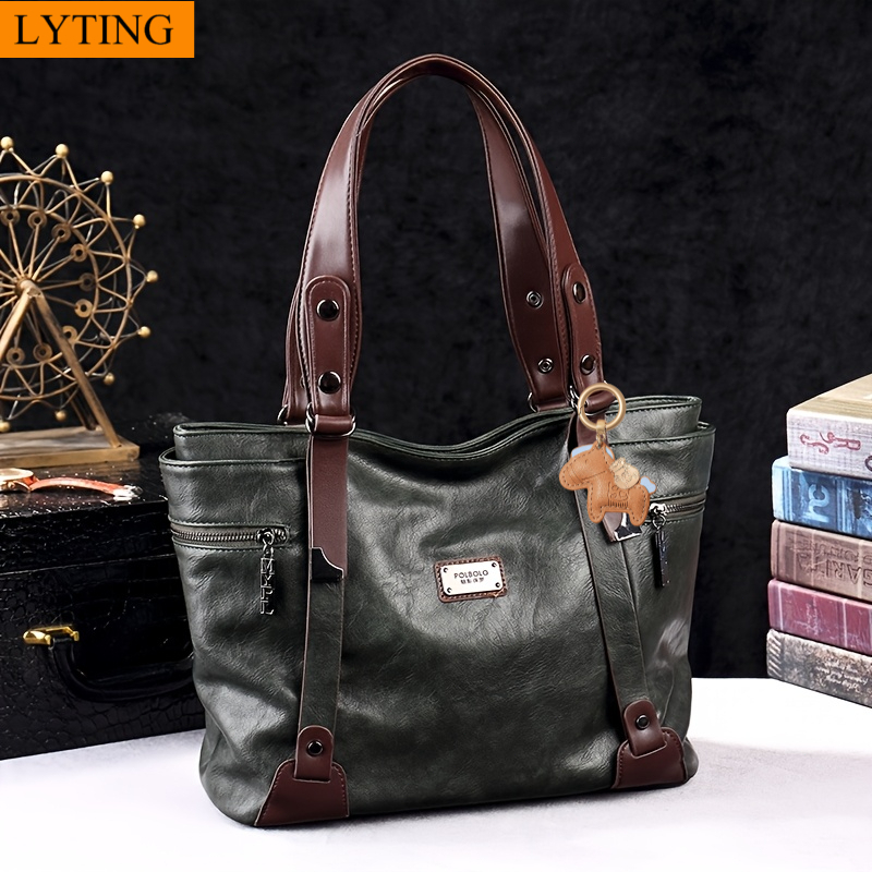 Handbag, Vintage Texture, Fashionable, Casual, Versatile, Niche, Light Luxury, Large Capacity Crossbody Shoulder Bag