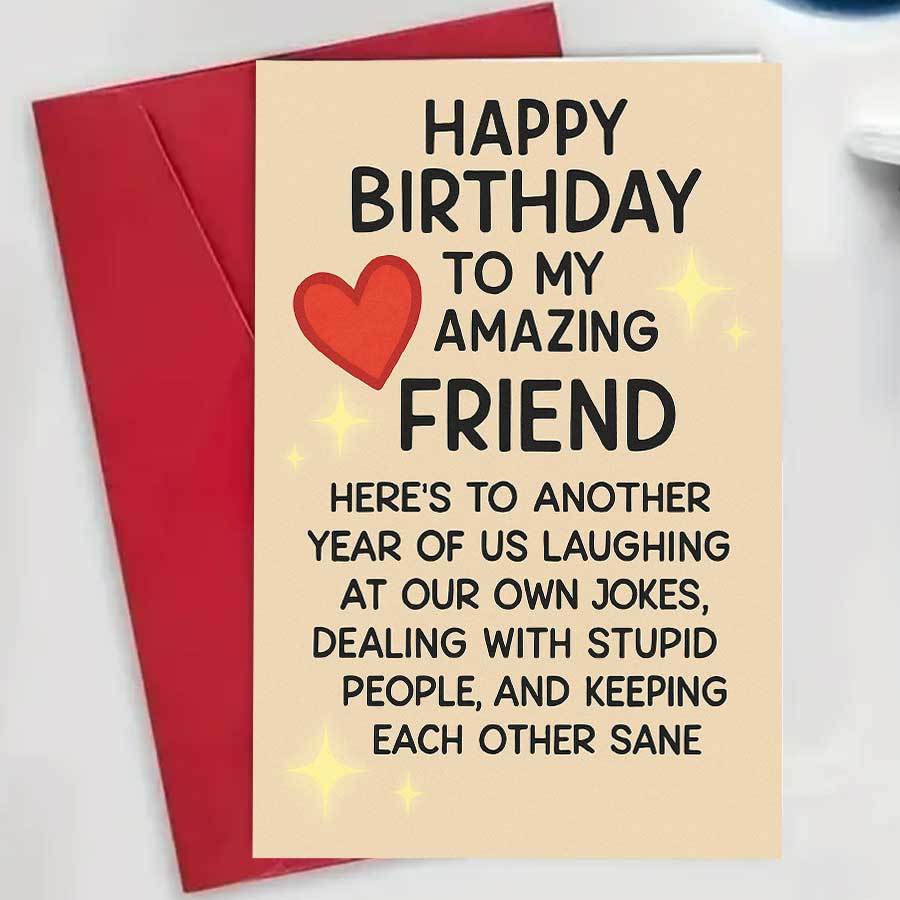 TEMU Une carte d'anniversaire humoristique, spécialement conçue pour votre meilleur ami, pour une année pleine de bonheur et d'encouragement. Et