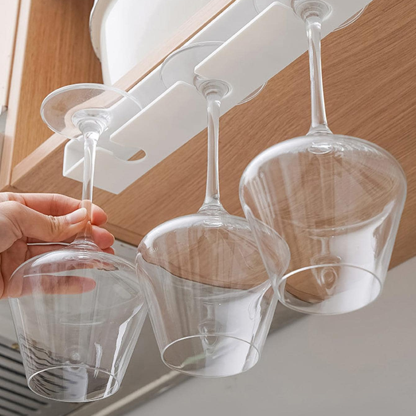 2 1pc home utility kitchen display wine red wine hanging no hole glass goblet upside down rack