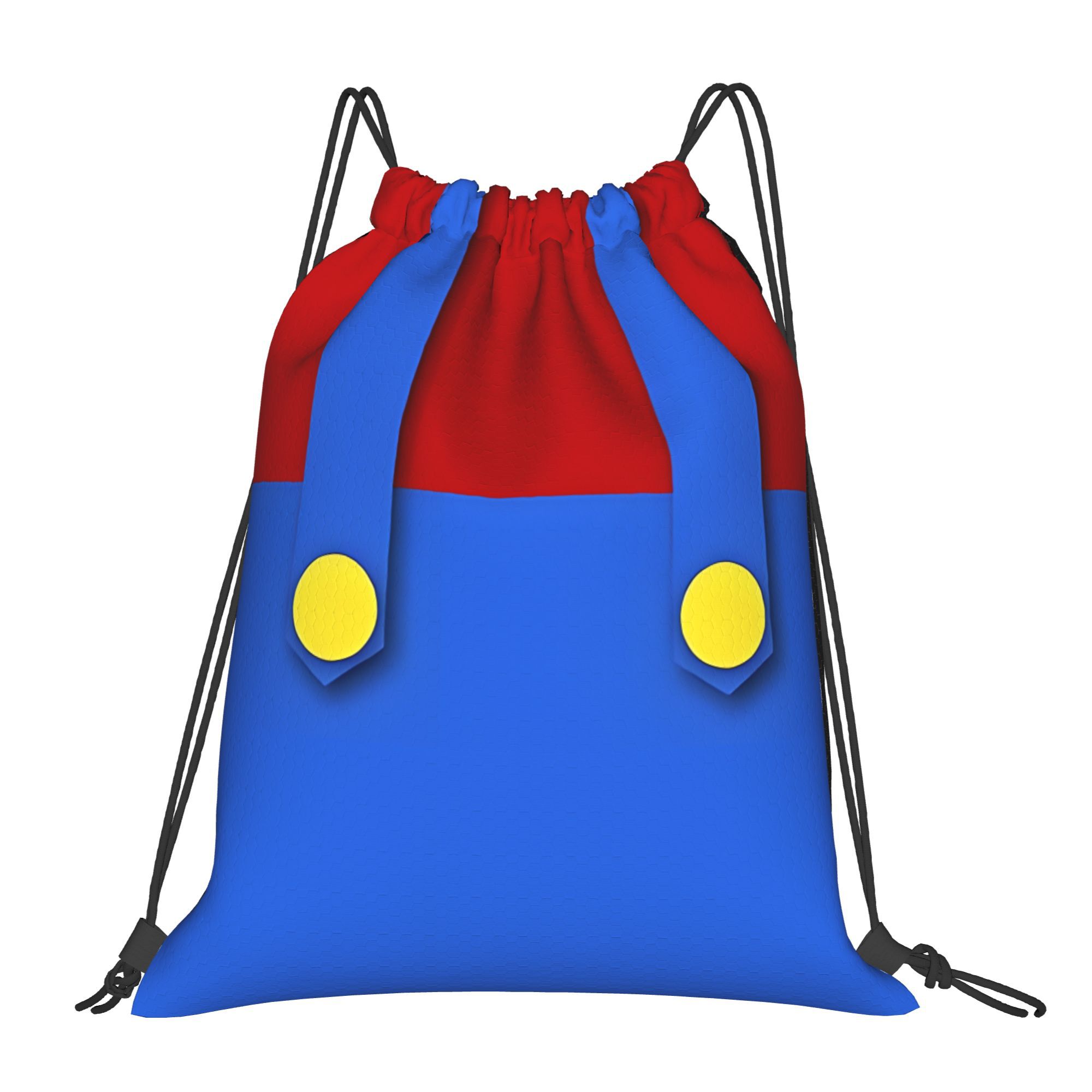 TEMU 1pc Brothers Clothes Spoof Funny Kawaii Drawstring Bags | School Shoe Clothes Storage Teen Portable Rucksack Pouch, Polyester, Stripes Pattern,