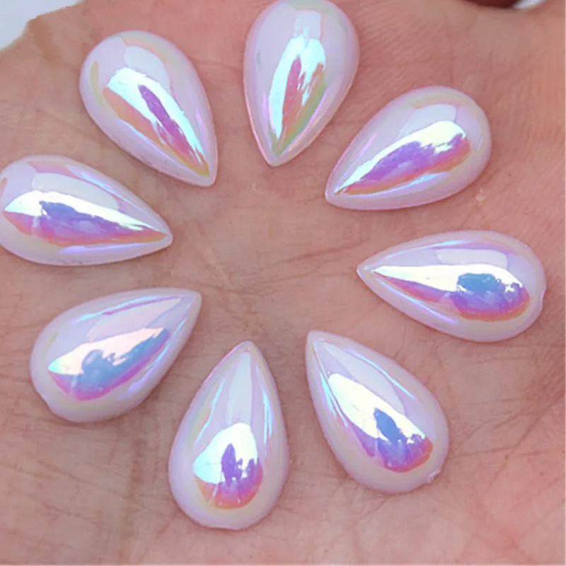 TEMU 90 piezas de 0,8 cm*1,3 cm de , color AB, con reverso , adecuadas para decoración de ropa y manualidades DIY