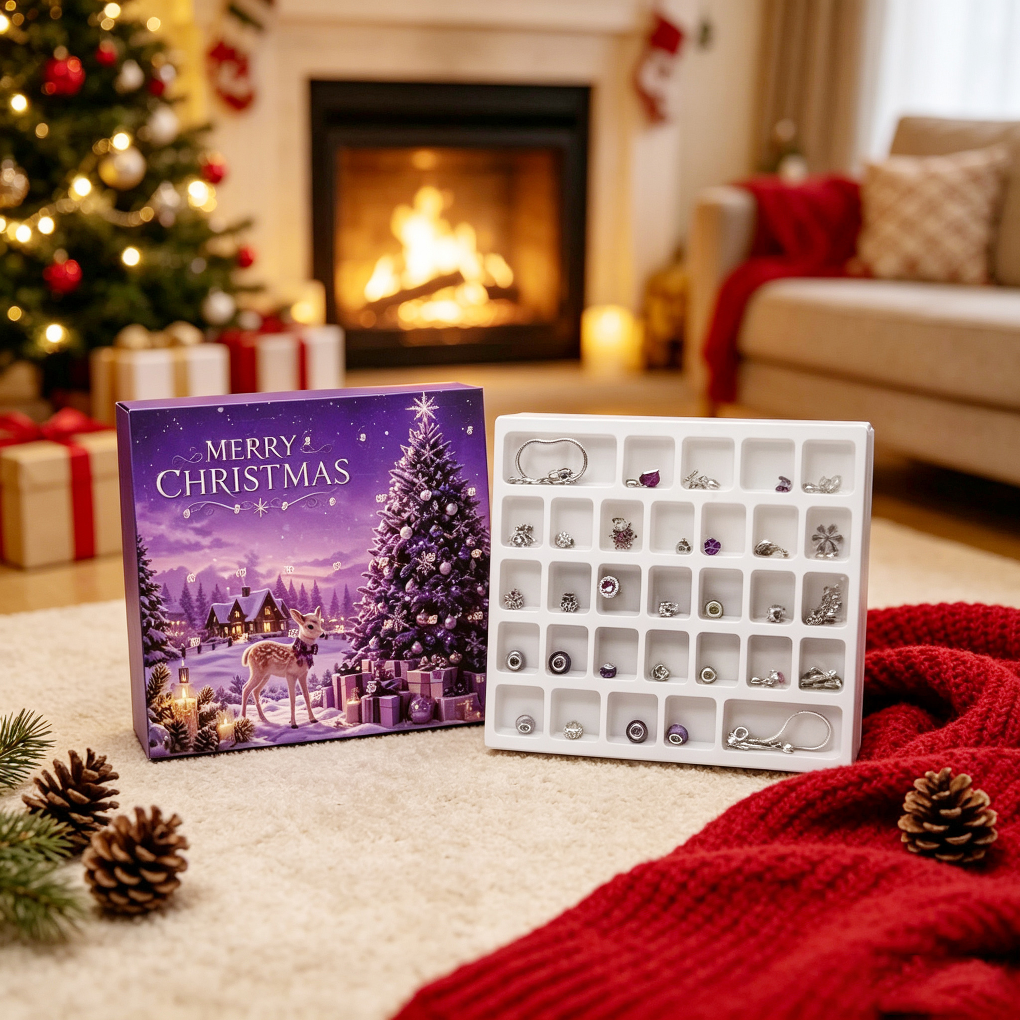 Christmas Advent Calendar Gift, 31-Grid Countdown Calendar