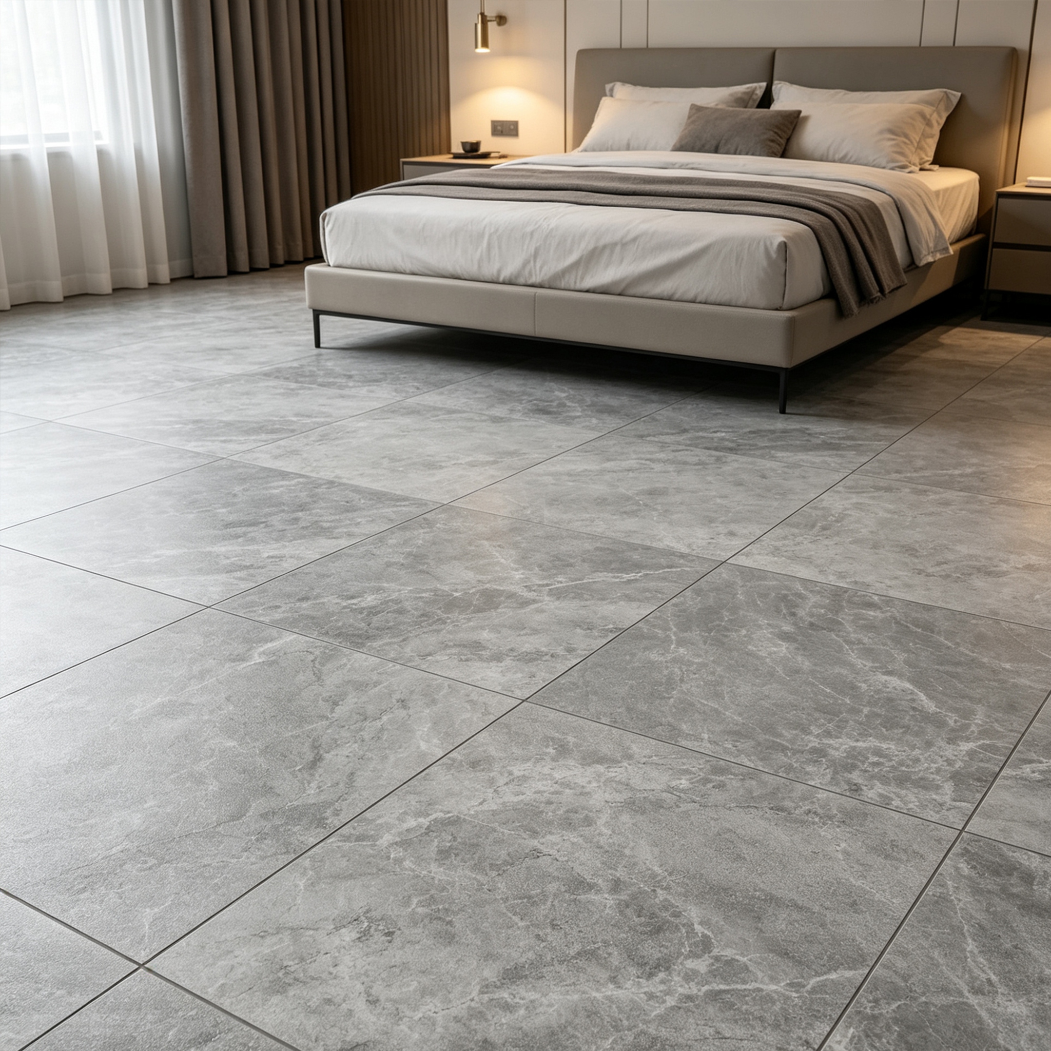 TEMU 54pcs/4.9m² Self-adhesive Vinyl Flooring, Cut-to-size Decorative Floor Covering, Wood And Marble Look, For Rental Homes And Living Room, Floor