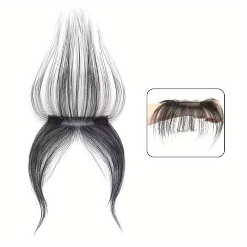 TEMU Clip In Bangs Middle Parted Clip Bangs Hair Extensions Clip On Wispy Bangs For Women Fringe With Temples Hairpieces, Daily Styling