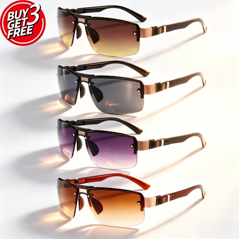 TEMU 4 Pairs Of , Unisex Classic Fashion Eyeglasses, With , A Stylish Accessory Suitable For Combinations, For Daily Use And Special Occasions