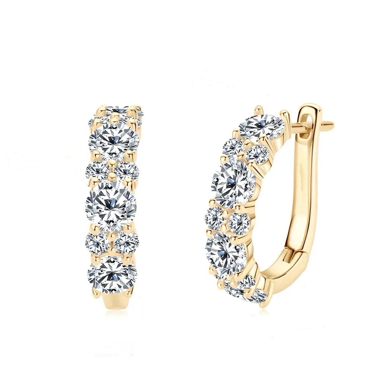 TEMU Hot Selling Inlaid Earrings With European And , Light Luxury, Full Earrings, Niche, , Fashionable Women's Earrings