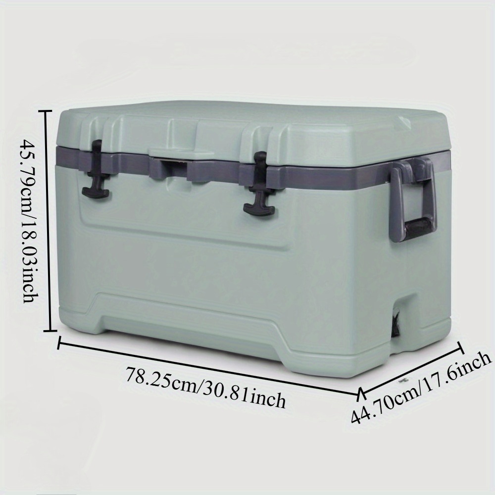 Portable Outdoor Refrigerator Cooler Bag - Insulated Foam Food Storage Container with Black Handles, Light Green, Perfect for Summer Picnics, Camping, and Outdoor Adventures, Picnic Essentials, Stylish Handle Design, Durable Construction