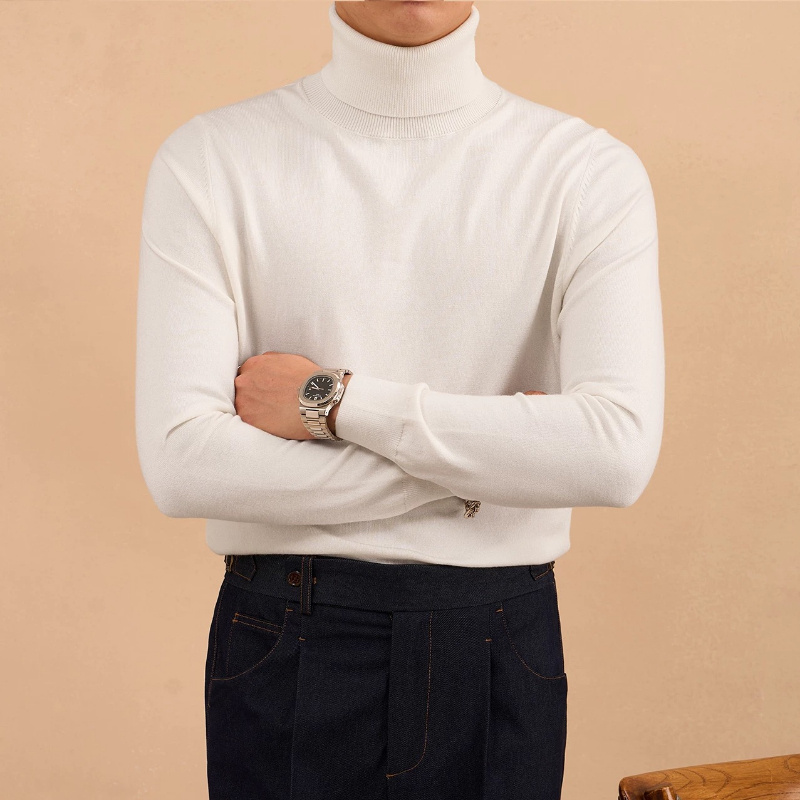 

Turtleneck Sweater - Long Sleeve, Solid Color, Knit Pullover For Business & Casual Wear, Fall/winter Essential