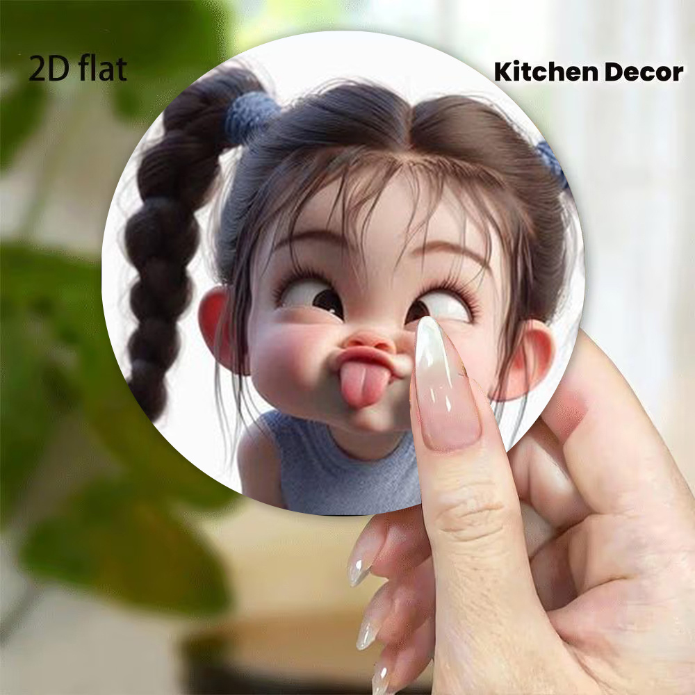 Image of Cute Cartoon Little Refrigerator Magnets Decor Magnetic Stickers Room Message Board Magnets Office Note Memo Magnetic Stickers Stereo Magnetic Decals Pvc