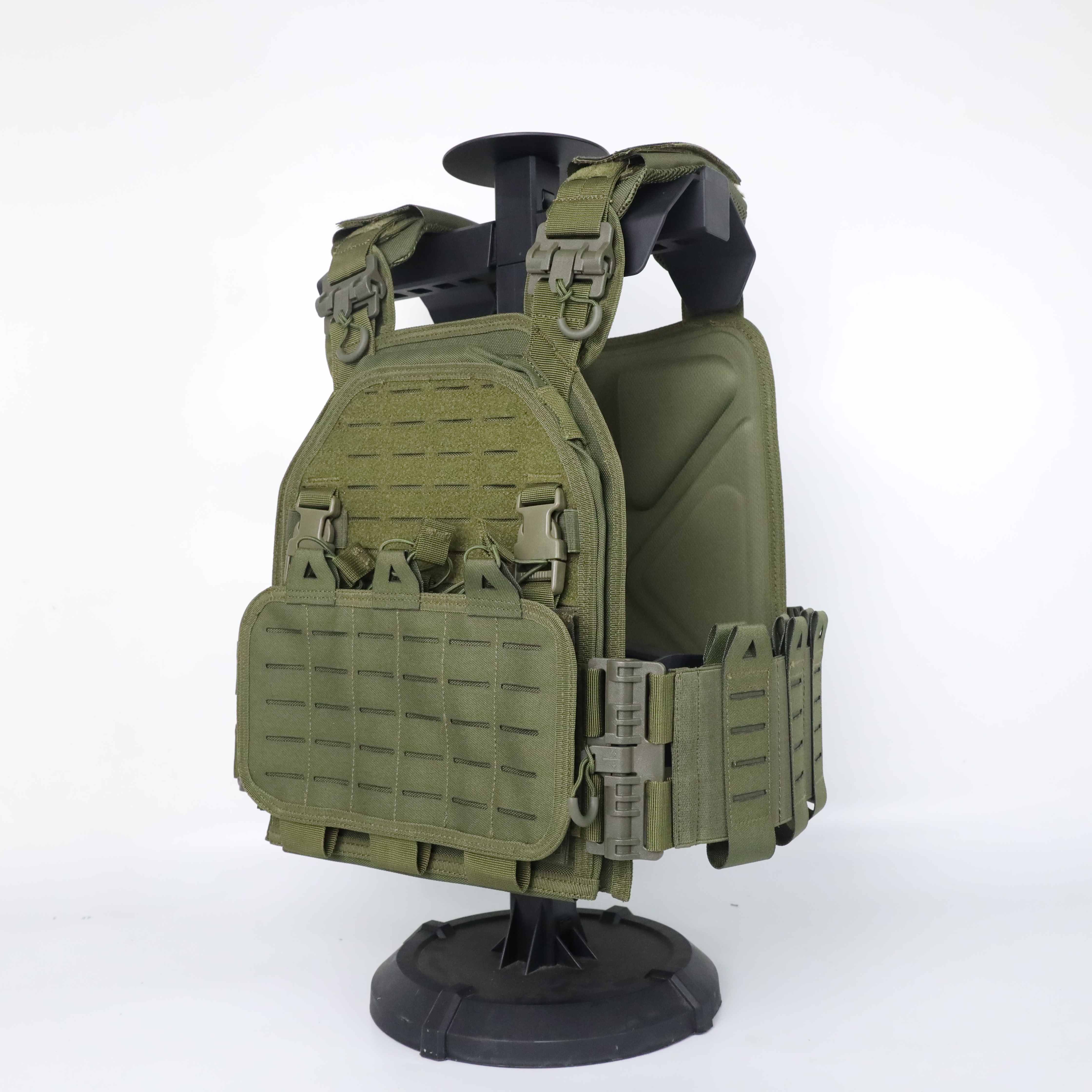 multi functional molle   vest with detachable side pouch 2   quick release adjustable modular outdoor gear for hiking camping and cycling 3