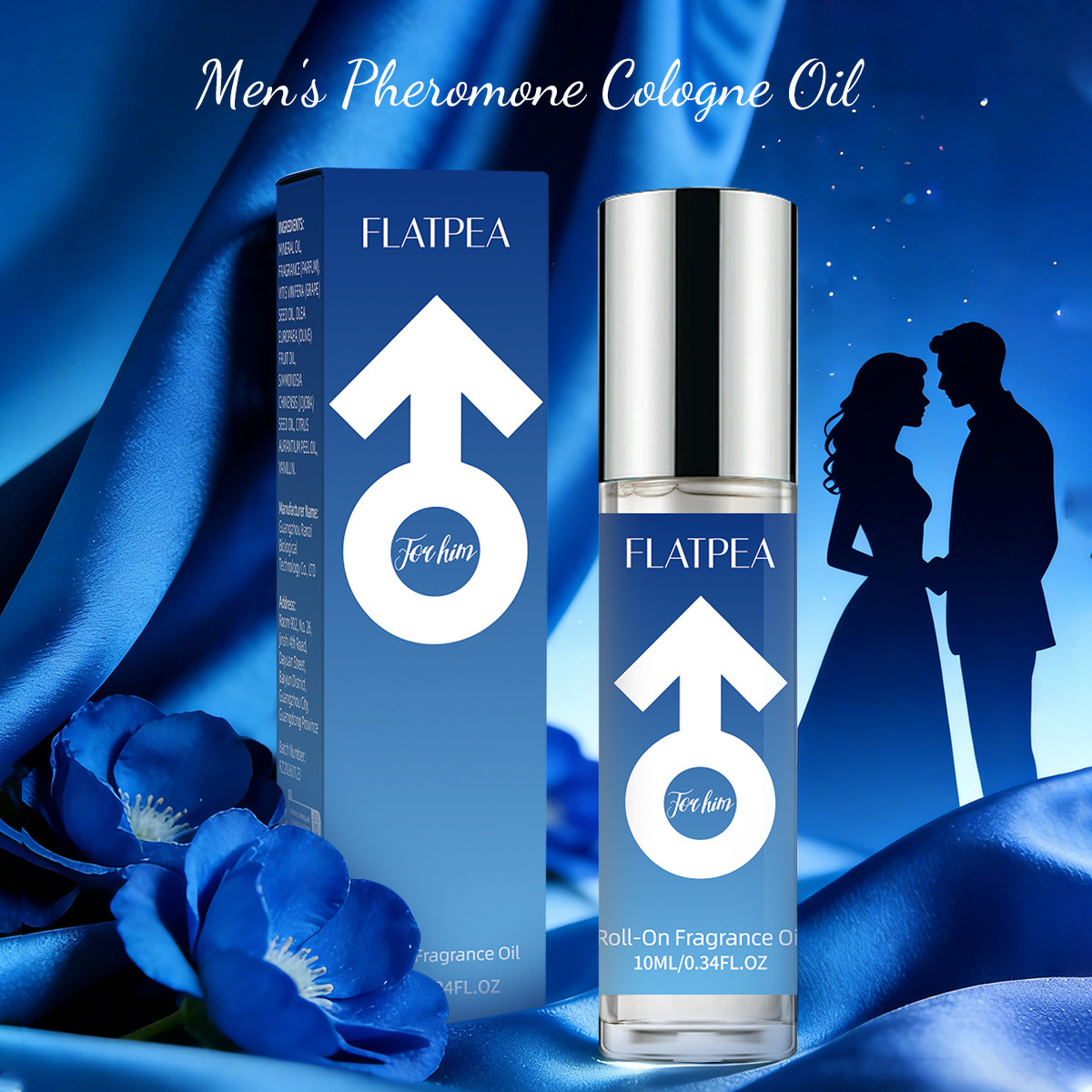 2pcs 10ml Men's Roll-On Perfume Oil, Pheromone Fragrance, Long-Lasting Portable Cologne for Dating, Business, Gym & Party