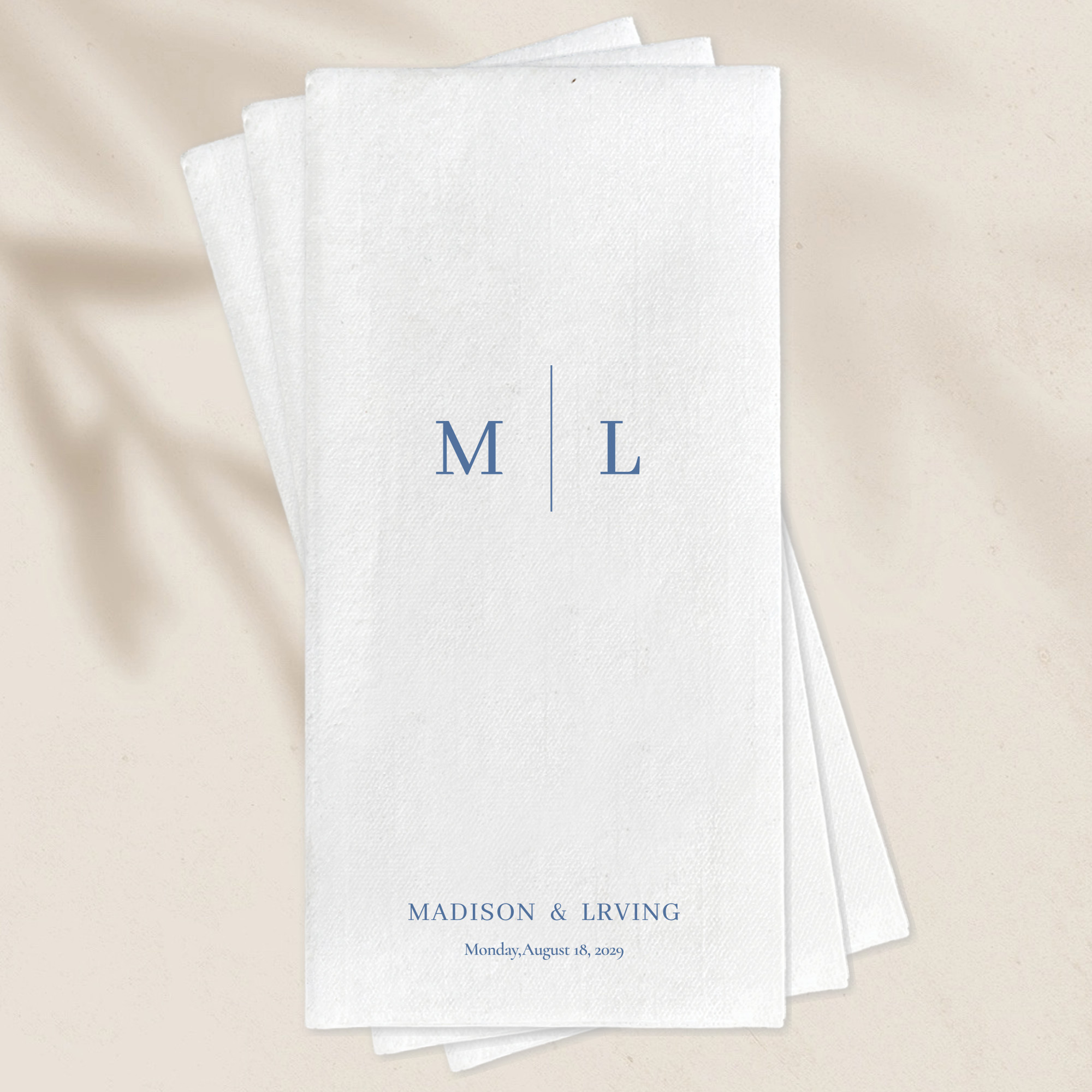 TEMU 15pcs, 12x17 Inches Personalized Elegant Weddings Paper Napkins, 3-ply Disposable Utensil Napkins, Ideal For Weddings, Christmas Party, Bridal