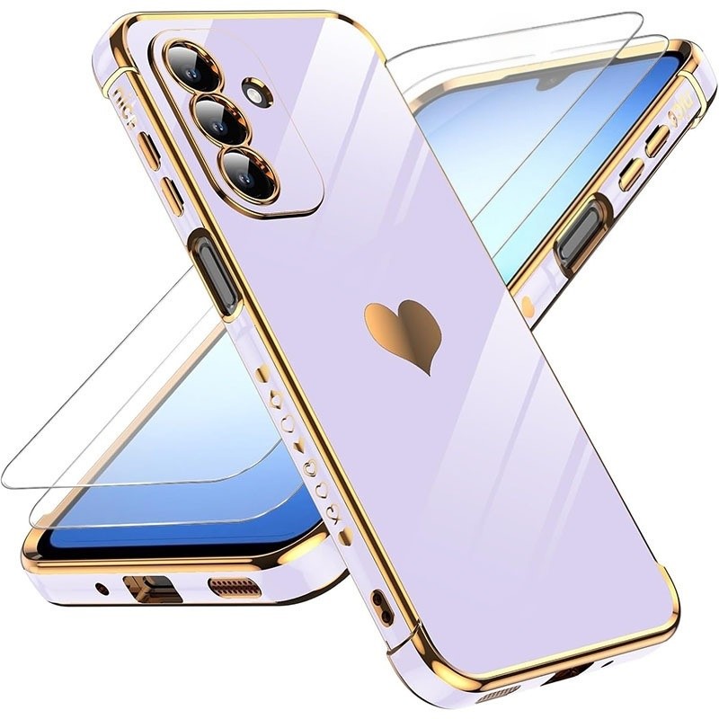 TEMU Phone Case - 3pcs [1x Phone Case And 2x Screen Protectors] Phone Case Suitable For Suitable For Galaxy S22 S21 S20, Electroplating Side