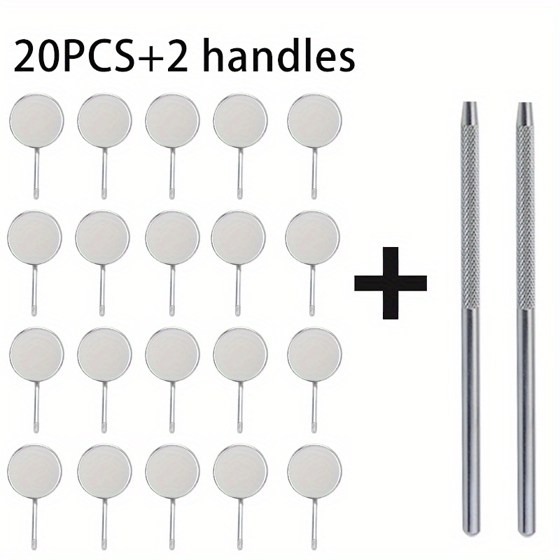 E-shop Edelstahl Anti-Beschlag Kleiner Spiegel Set, Ultra-Dünner Design Spiegel, Multifunktionales Tragbares Kleines Spiegel Set, mit Mehreren