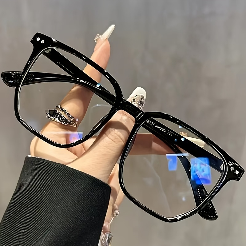 Cyberpunk Style Full-rim Glasses - And C-lenses, Oval, Unisex Fashion Accessory