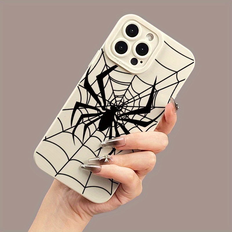 

Angel Eyes Soft Phone Case With Spider Pattern Uv Printing Matte Phone Cover Full Protection For Iphone 11 12 13 14 15pro Xr X/ Xs 7 8 Plus Se Mini For Smartphone