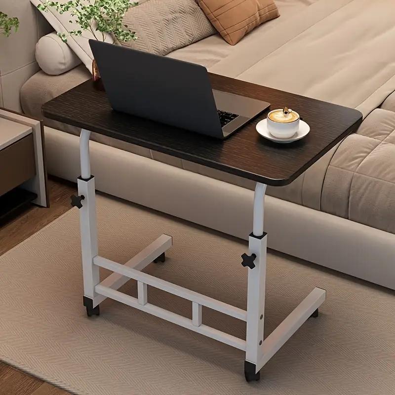 TEMU Office Tables Computer , Computer Desk, Adjustable Height, With Wheels Bedside Computer Desk, Sofa Side Table, Suitable For Bedroom, Dormitory