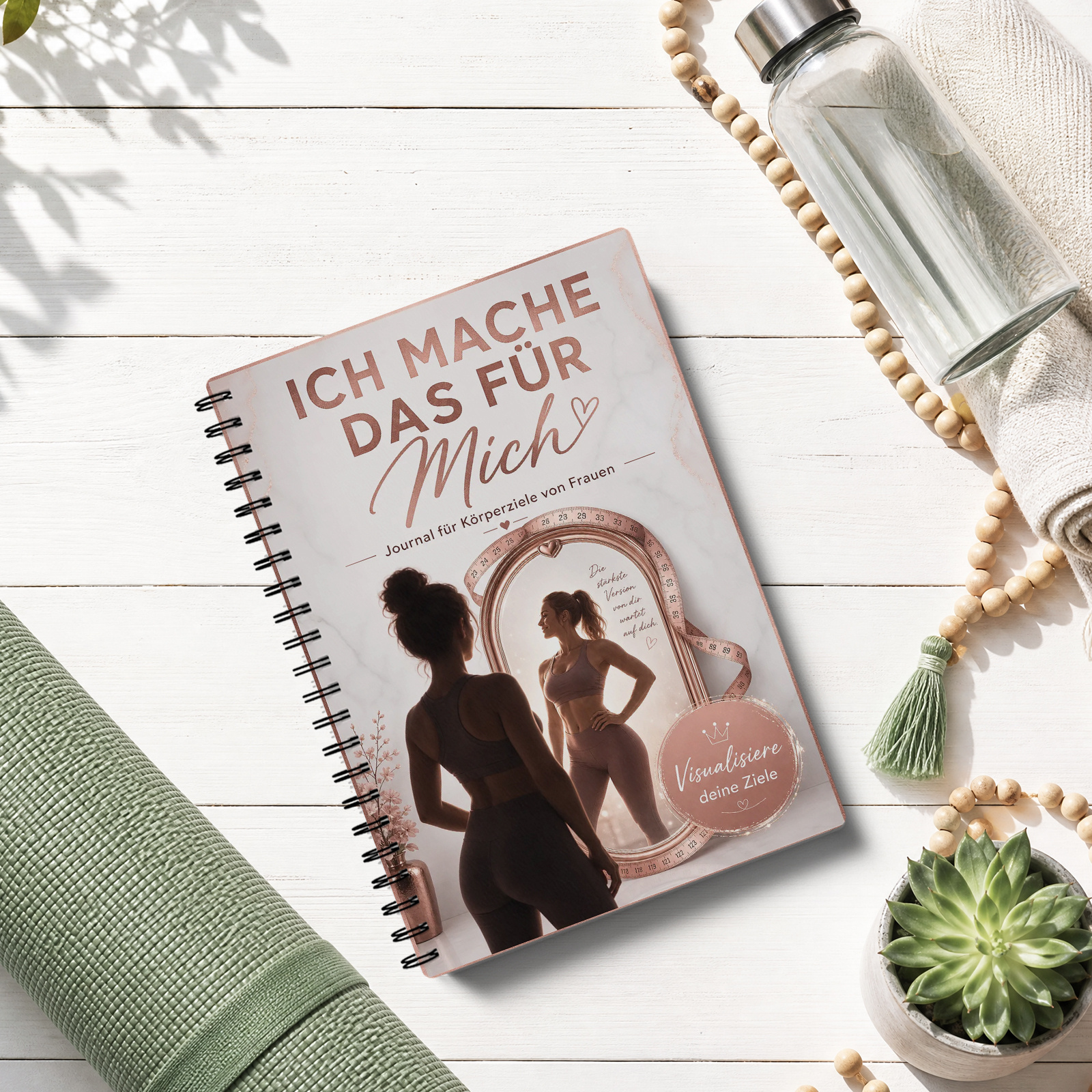 Image of German Version-2026 New Weight Management Planner: Wellness Diary With Meal Log, Water Intake, Workout Record, Body Measurement, Habit , Goal Pages And Progress Notes, Spiral-bound For Home Use