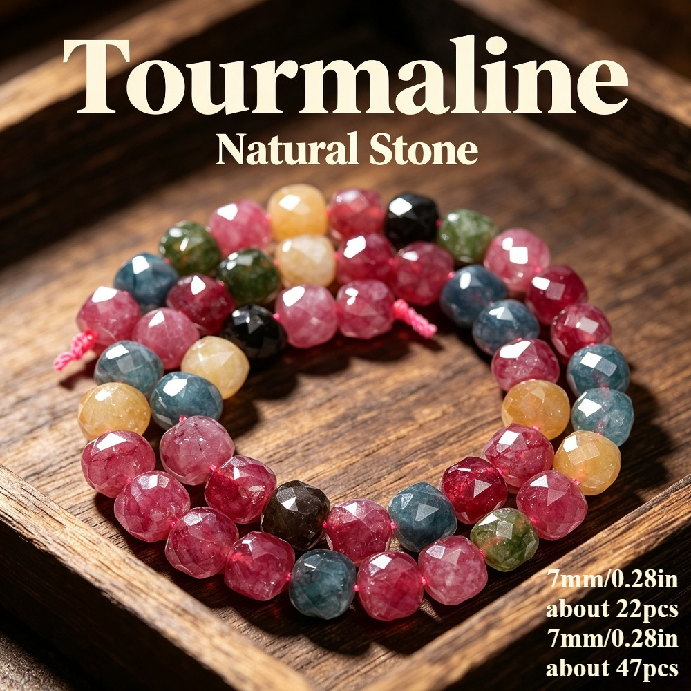 AAA Natural Stone Faceted Cube Spacer Beads for DIY Jewellery