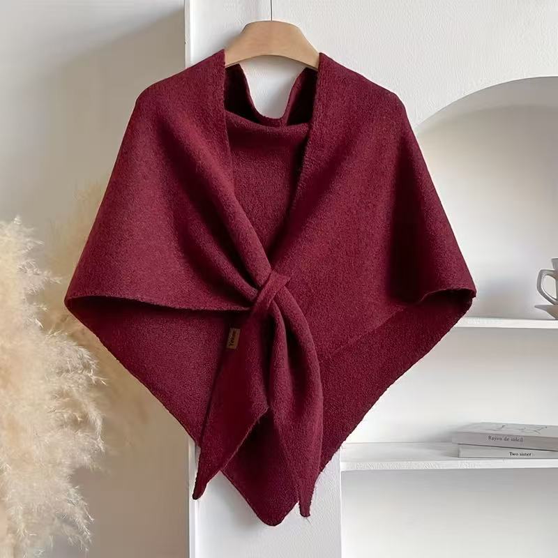 E-shop ./Schal für Damen, eleganter und vielseitiger Dreiecksschal, bequemer und weicher Nackenwärmer, einfarbiger vielseitiger Schal, winterliche
