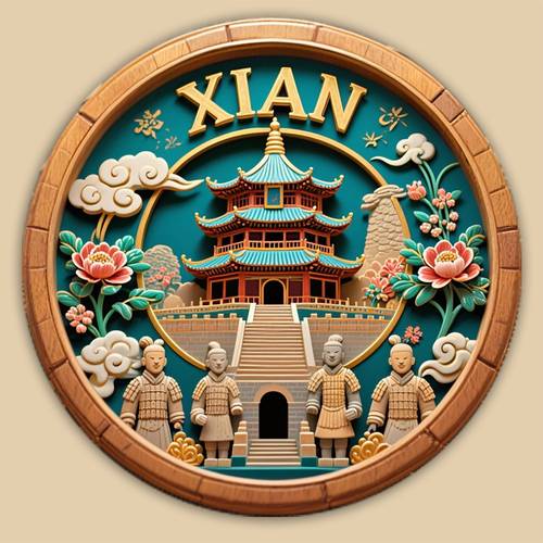 large china magnet replicas of ancient terracotta army and pagoda suitable for kitchen office whiteboard dishwasher and refrigerator cultural decoration featuring landmarks souvenir 2d flat design