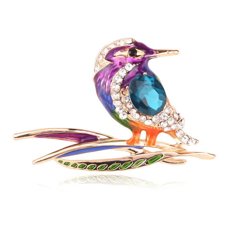 Image of Fashion Pop Woodpecker Brooch For Men Women Cute Animal Pin Gift