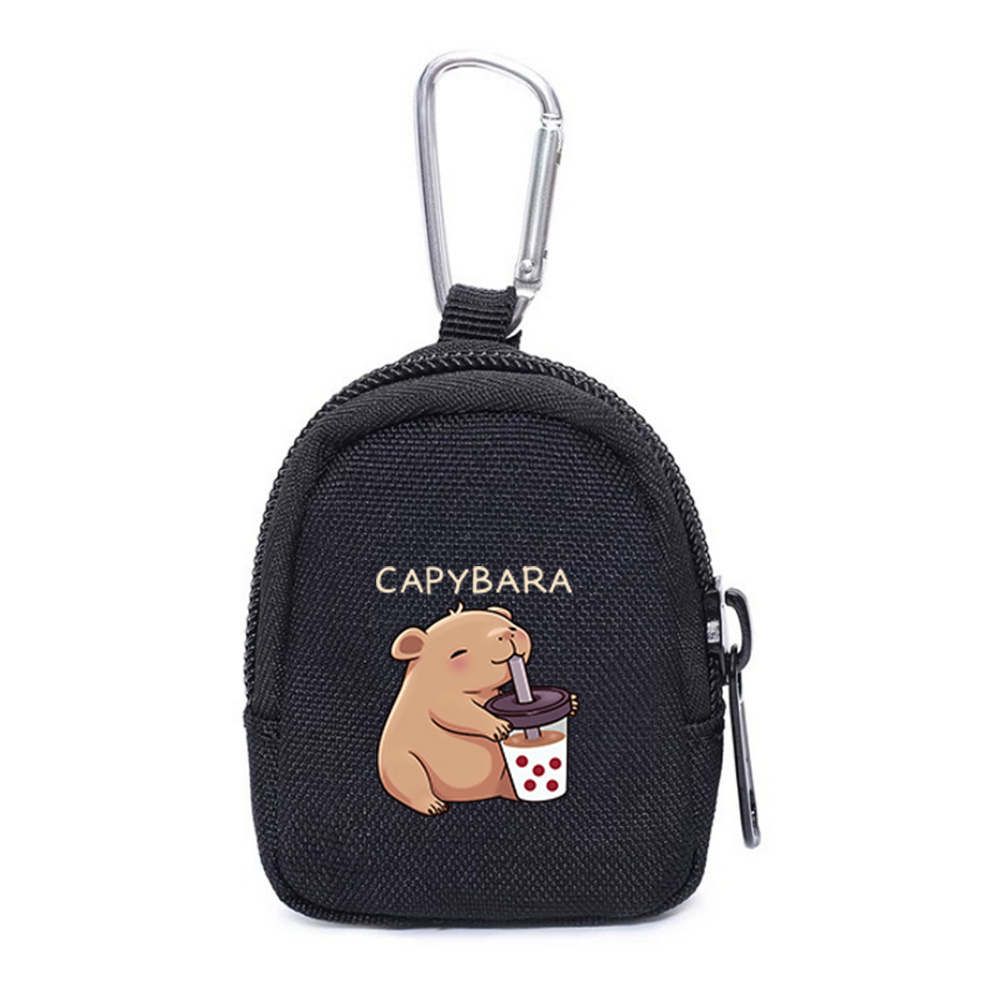 E-shop 1 Stück Capybara Boba Tea Münzbörse, Kompaktes Design, Ideal für Camping, Angeln, Kleine Waren- Kleingeldaufbewahrung, Schlüssel-