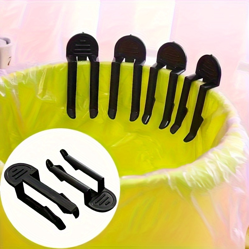 

10--grip Plastic Garbage Bag Clips, No-electricity Trash Can Holder, Home Organizing Accessories