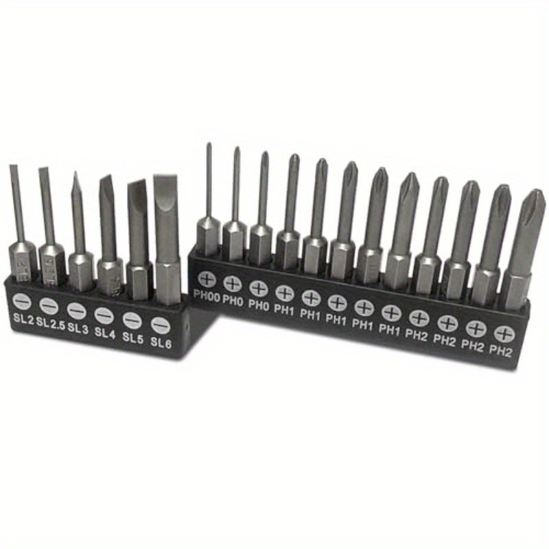 18pcs heavy-duty s2 steel magnetic screwdriver bit set with 1/4 hex shank & storage case - 2-inch long phillips/slotted bits, ph00-ph2 & sl4-sl6 sizes for diy, electronics, automotive repair - durable impact-resistant tool kit for home & (no power required), emergency professionals),  ,  ,  , precision tools,   design, diegrad tools, electronic hobbyists, garden tools Product details 0