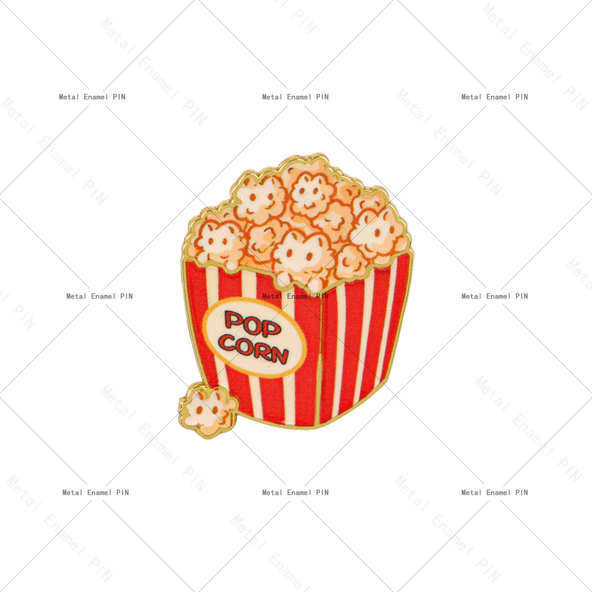 Image of 1pc "pop Corn" Enamel Pin Badge For Backpacks, Lapel Pins, Brooches For Clothing, Gift For , Jewelry Accessories