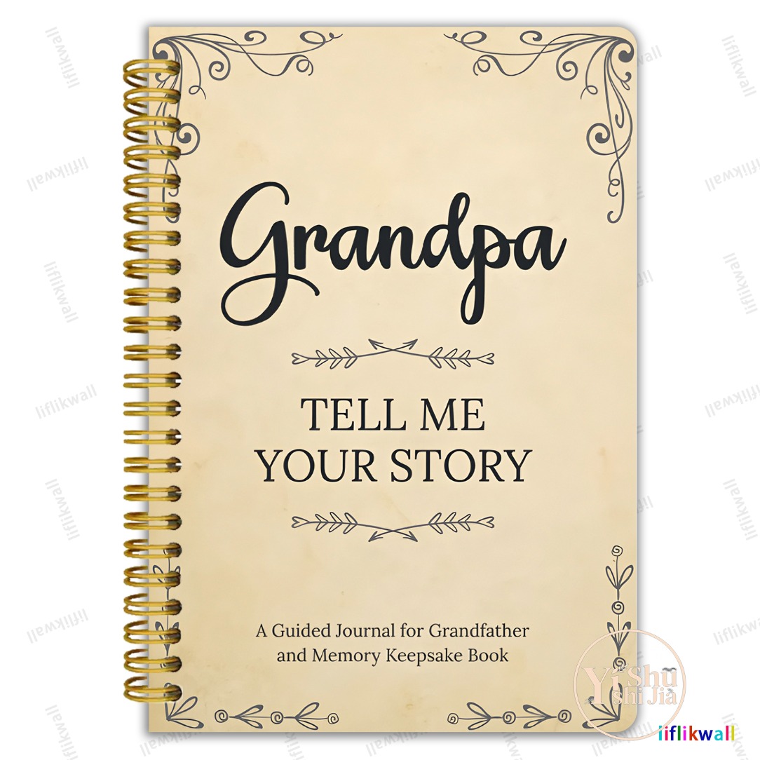 TEMU Story Notebook, A Meaningful Diary Designed Specifically For Grandfathers To Record Their Life , Family Memories, Emotional , And Perfect Gifts