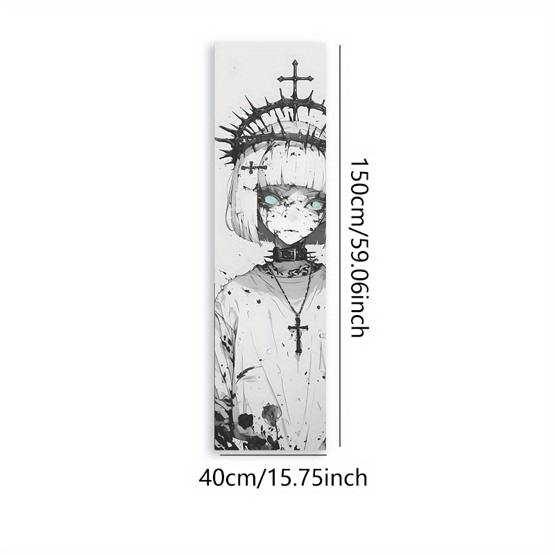 Gobelin ścienny gotycka dziewczyna anime turkusowe oczy art dekor_voghion.com