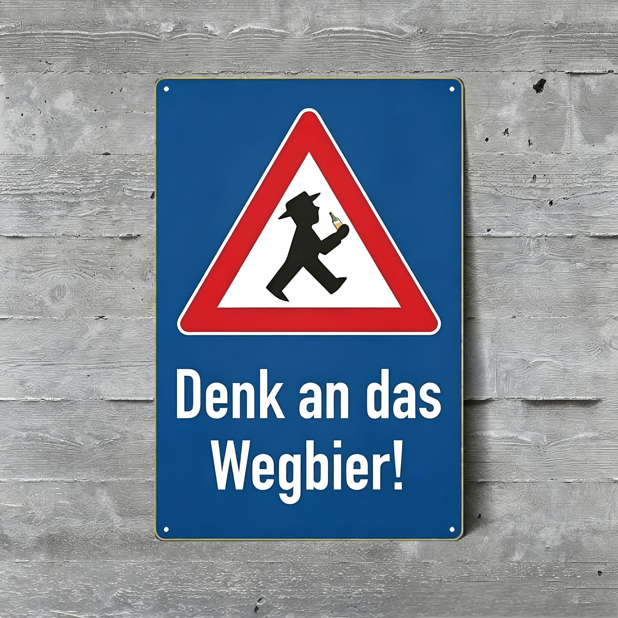 TEMU 2D Flat - . Vintage Holz Verkehrsschild Wanddeko | Traditionelles Bayerisches "" Design mit Humorvollem Deutsch Text, 20X30Cm/8X12 Zoll,
