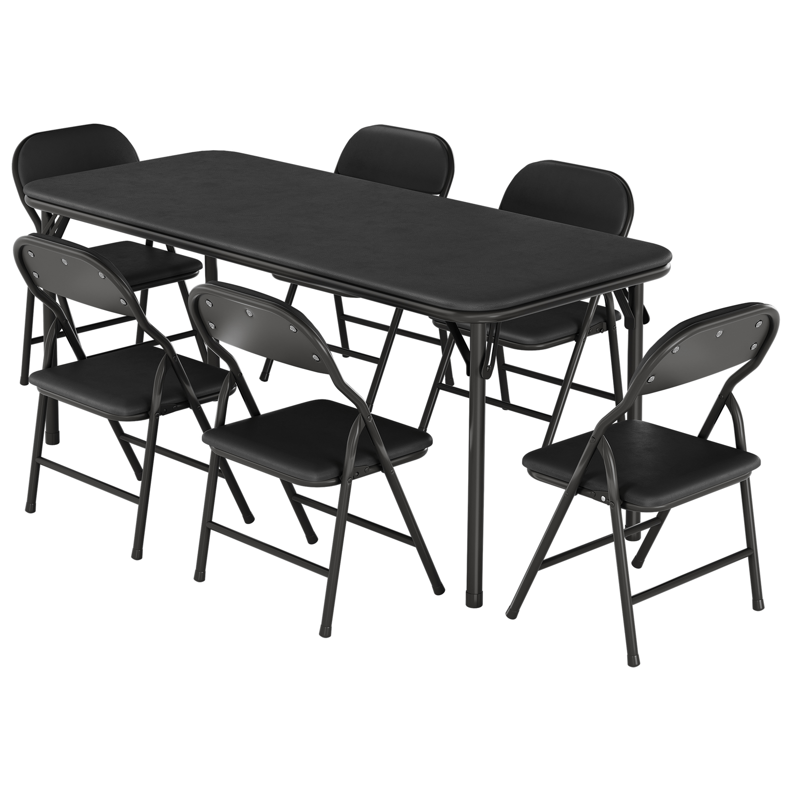 7pcs Outdoor Patio Bistro Set, 7pcs Folding Table and Chairs Set for Cutiess, Cutiess and Cutiess Activity Furniture Ideal for Dining Rooms, Daycares, and Classrooms with Easy Storage for Garden Pub Cafe