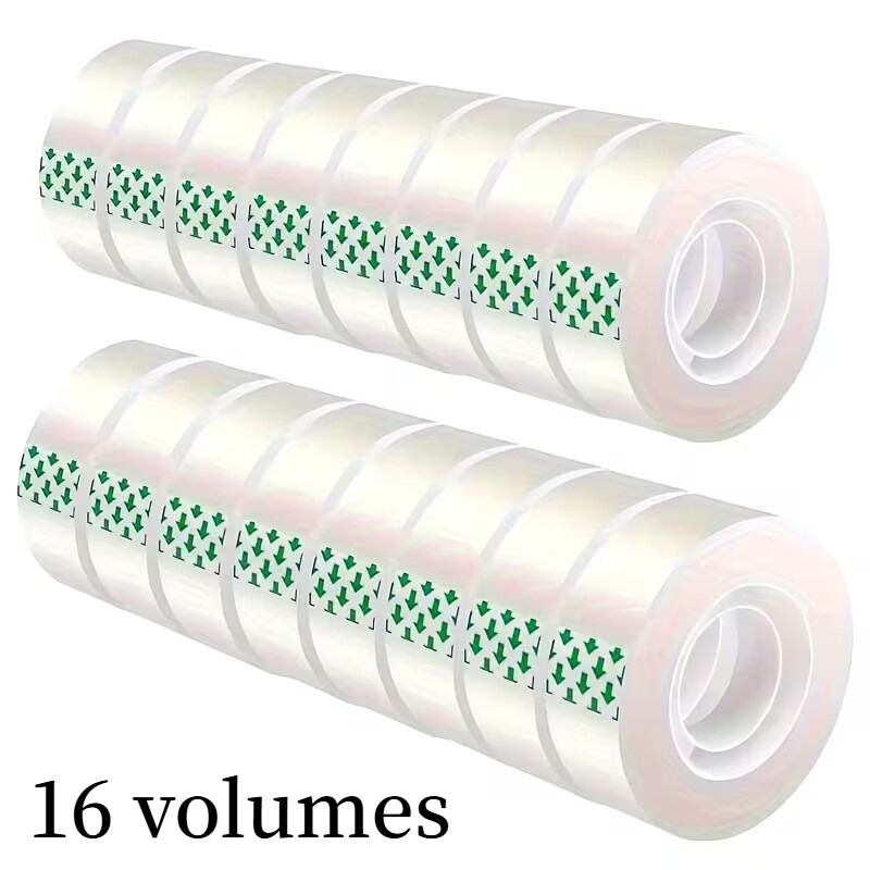 TEMU 16 Rouleaux de Ruban Adhésif d'Emballage, Recharges de Ruban de Haute Qualité, Idéal pour Cadeaux, l'Artisanat et l'Usage Domestique